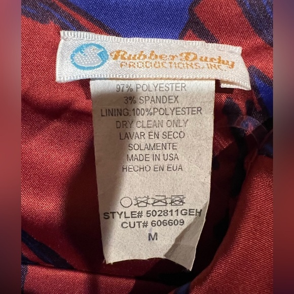 Rubber Ducky Productions Inc. Blue and Red Wiggle Dress Size Medium - Picture 5 of 5